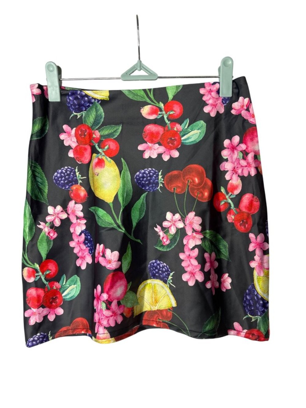 Nasty Gal Collection Novelty Fruit Print Mini Skirt 2 Bright Colorful Coquette - Picture 2 of 4